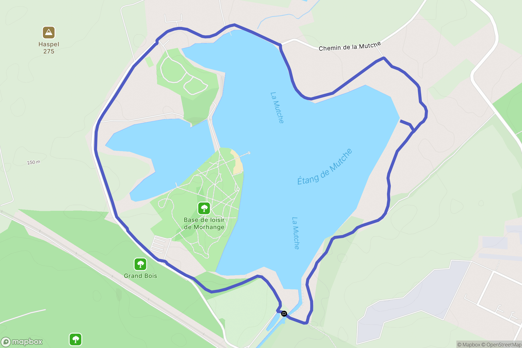 Morhange : carte du parcours de randonnée - France