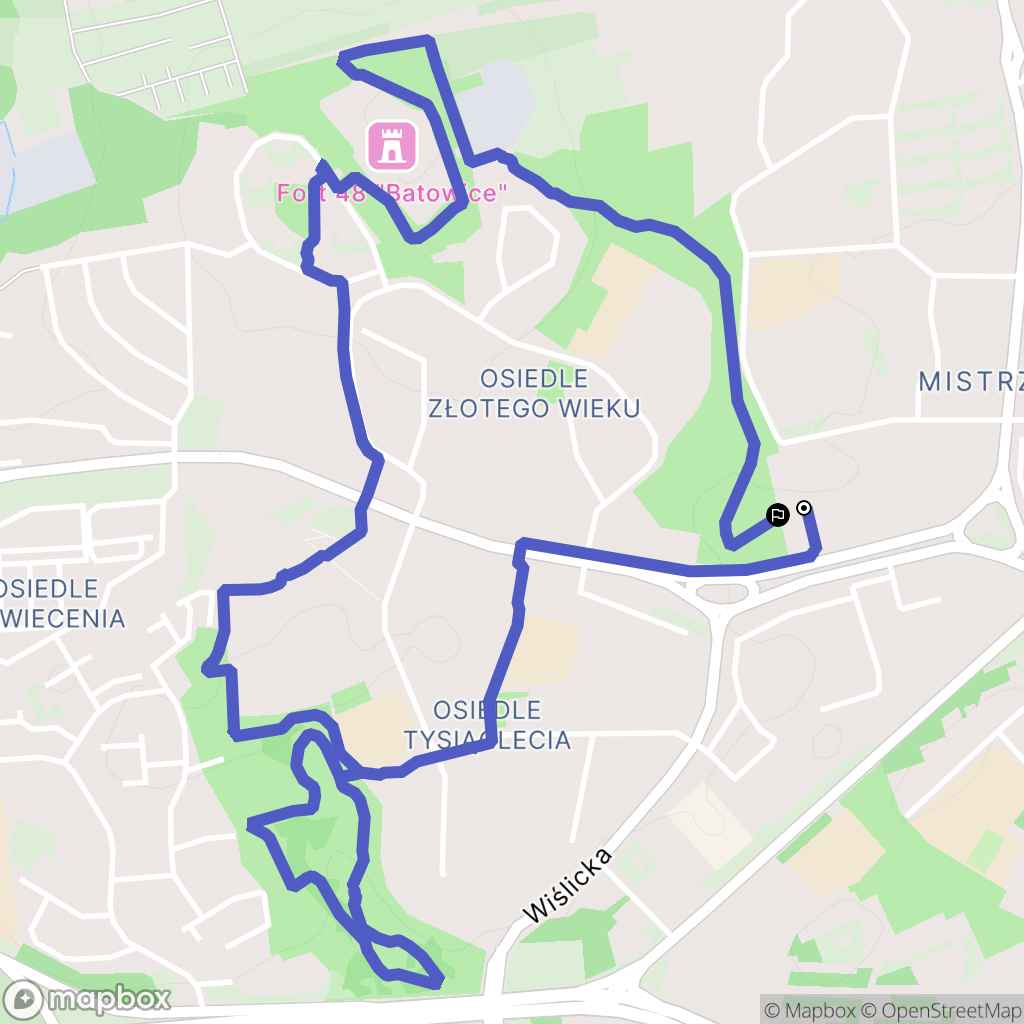 Kraków: mapa trasy - Poland
