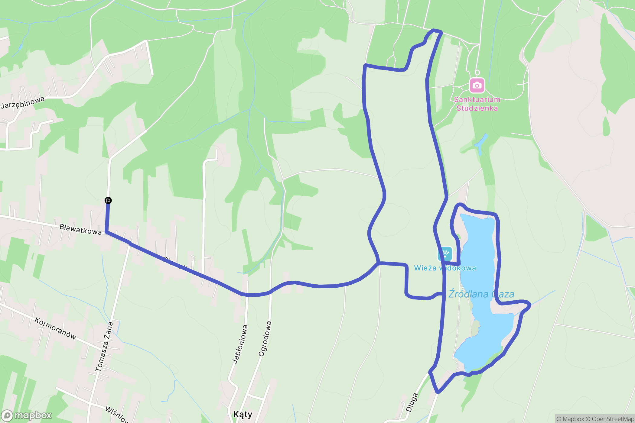 Marklowice: mapa trasy - Poland