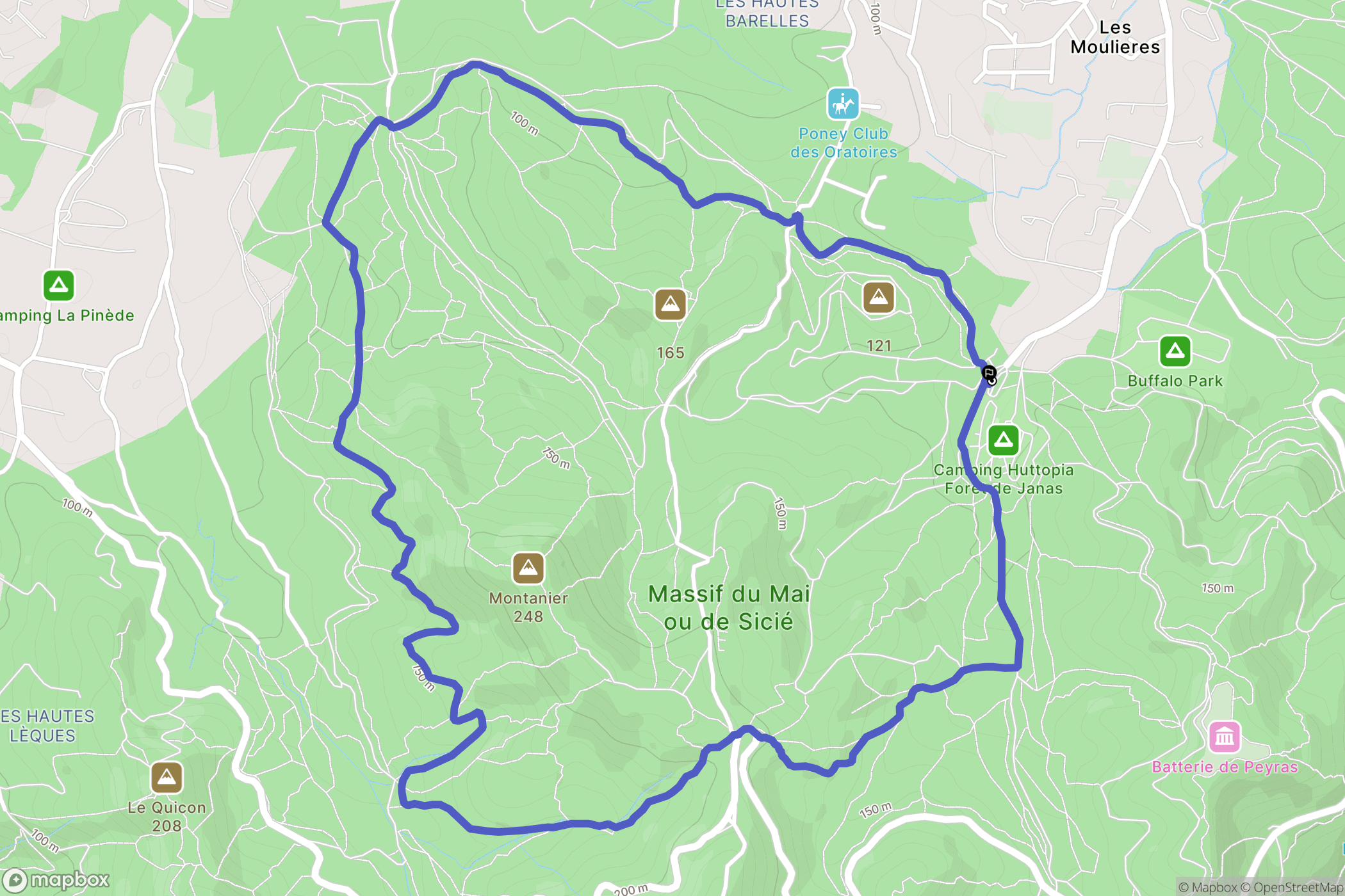 La Seyne-sur-Mer : carte du parcours de randonnée - France