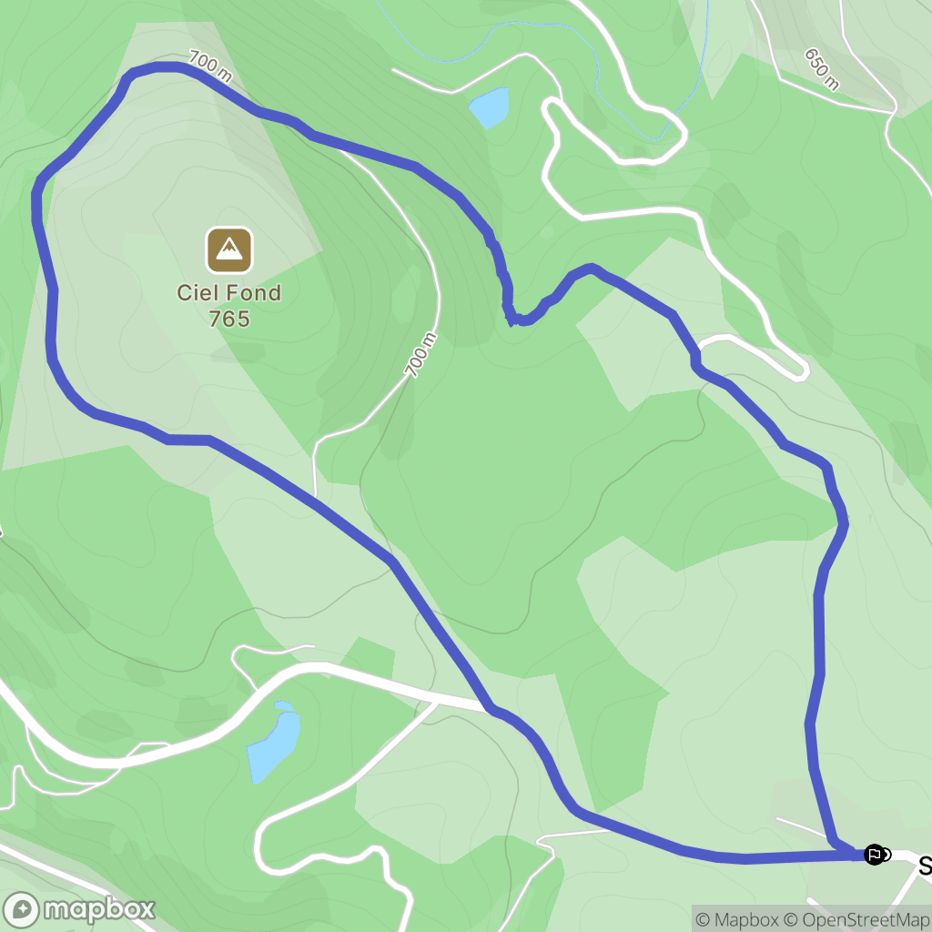 Saint-Yrieix-le-Déjalat : carte du parcours de randonnée - France