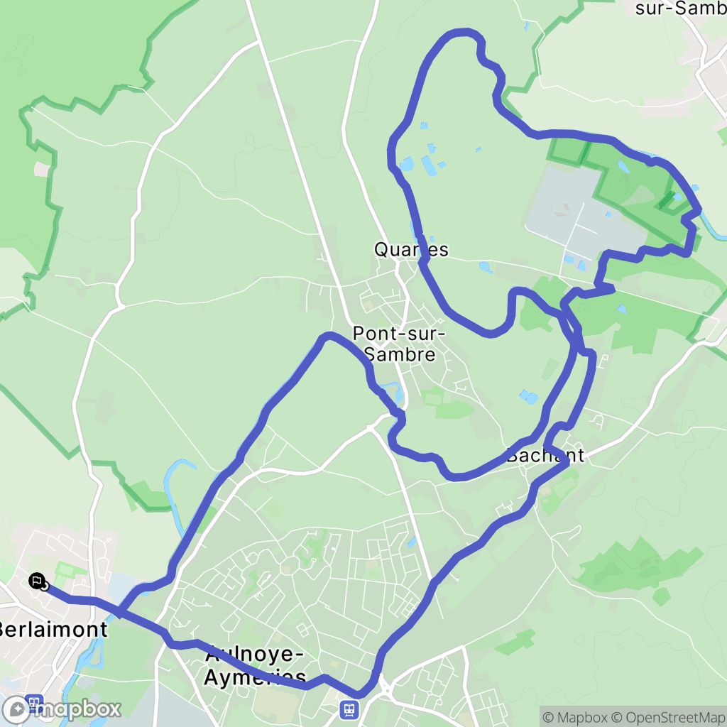 Berlaimont : carte du parcours de randonnée - France