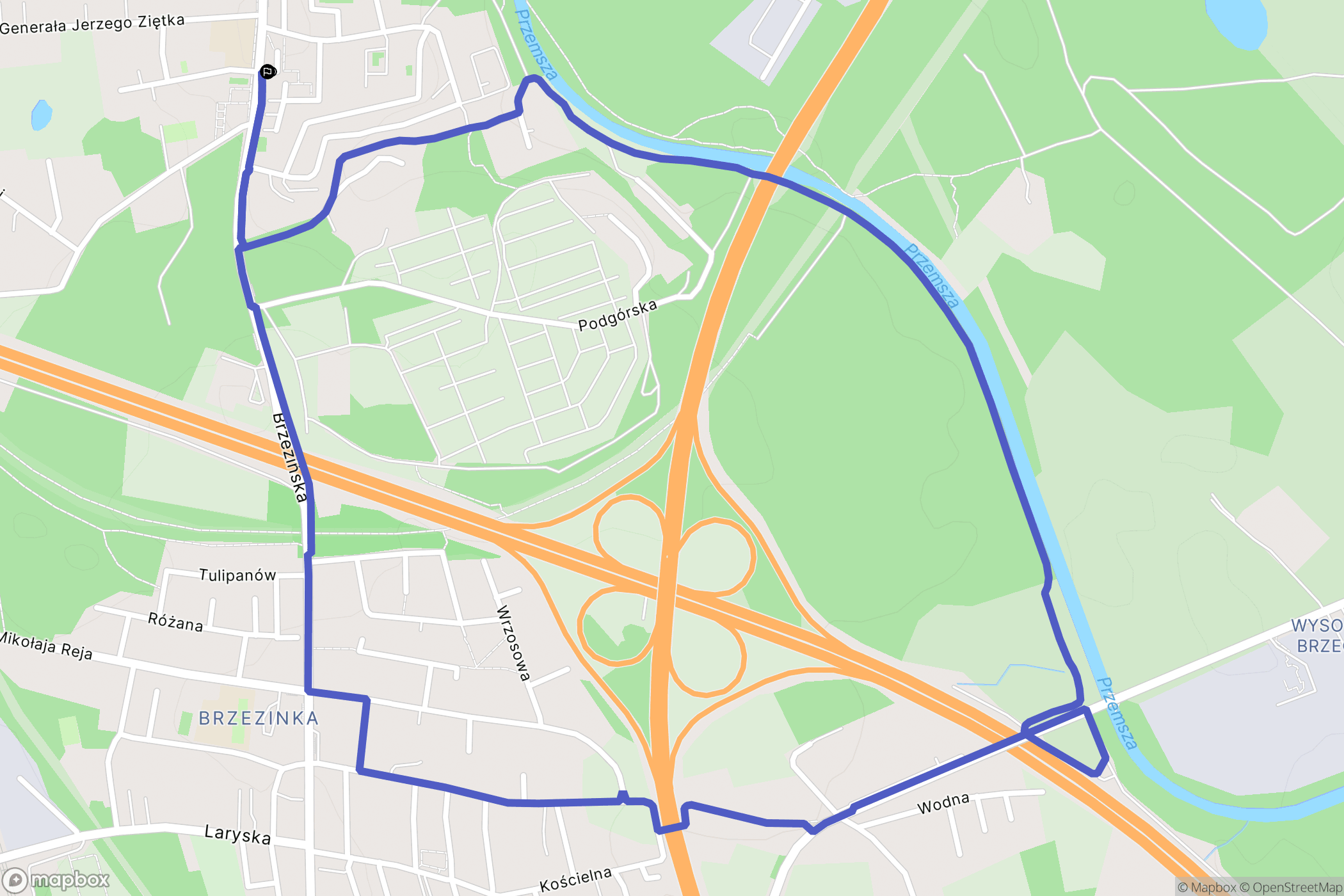 Mysłowice: mapa trasy - Poland