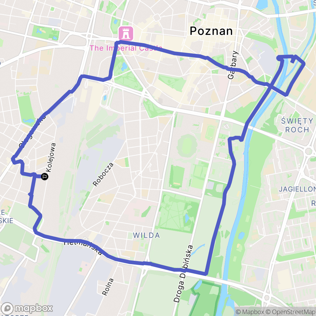 Poznań: mapa trasy - Poland