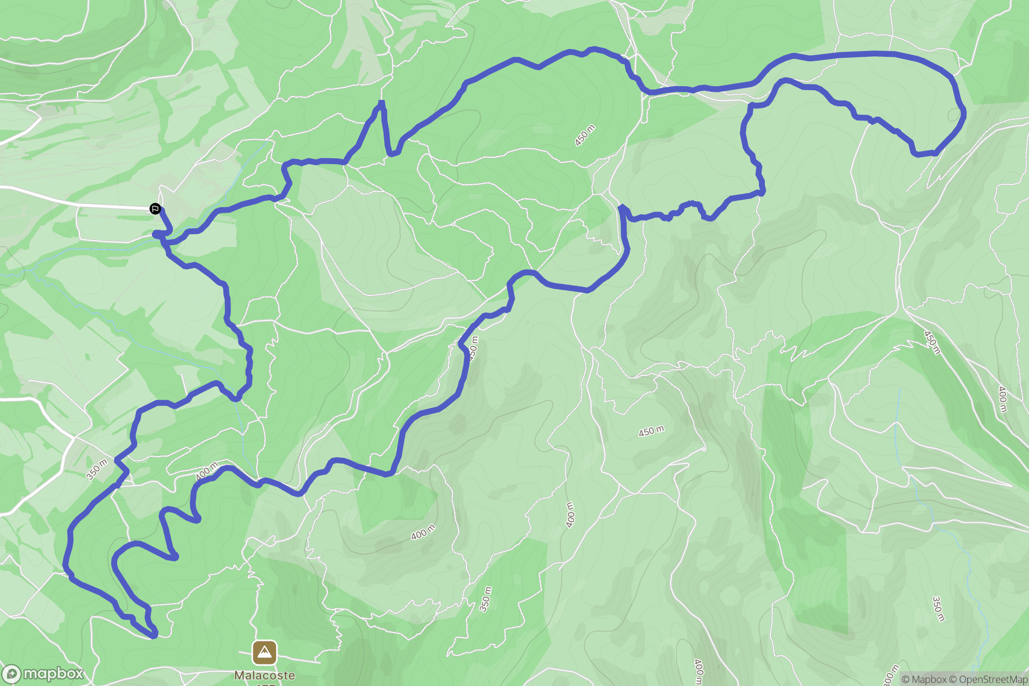 La Bastidonne : carte du parcours de randonnée - France