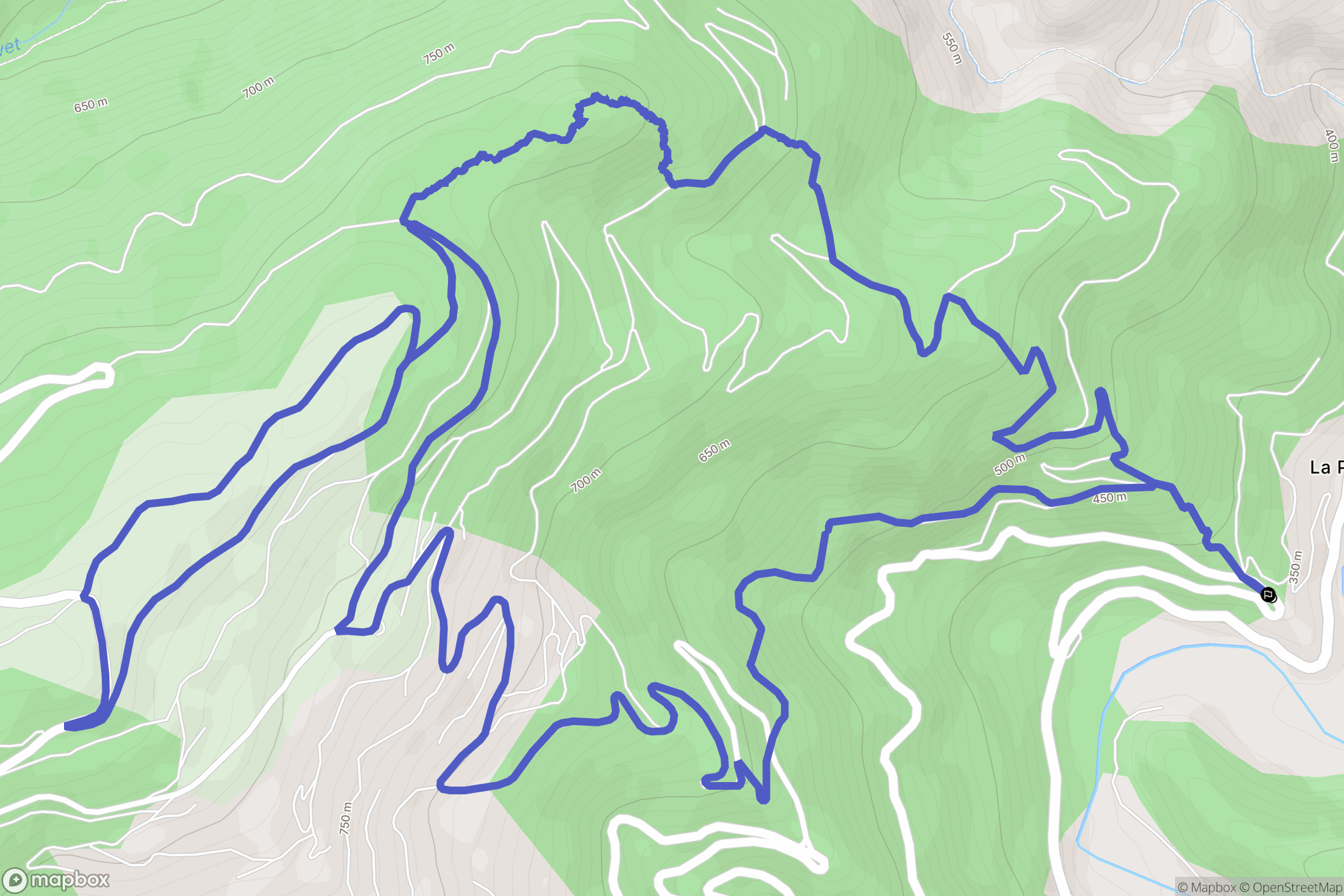 Montferrer : carte du parcours de randonnée - France
