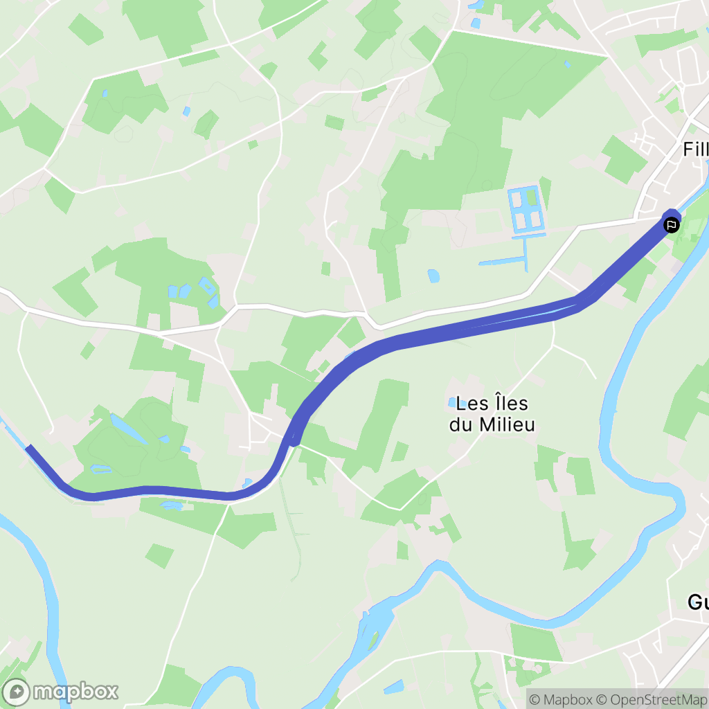 Fillé : carte du parcours de randonnée - France