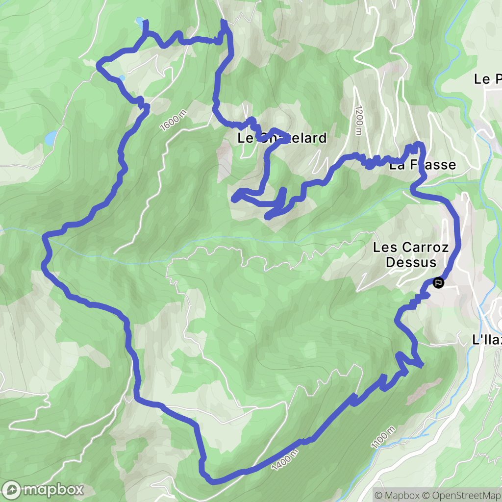 Beaufort : carte du parcours de randonnée - France