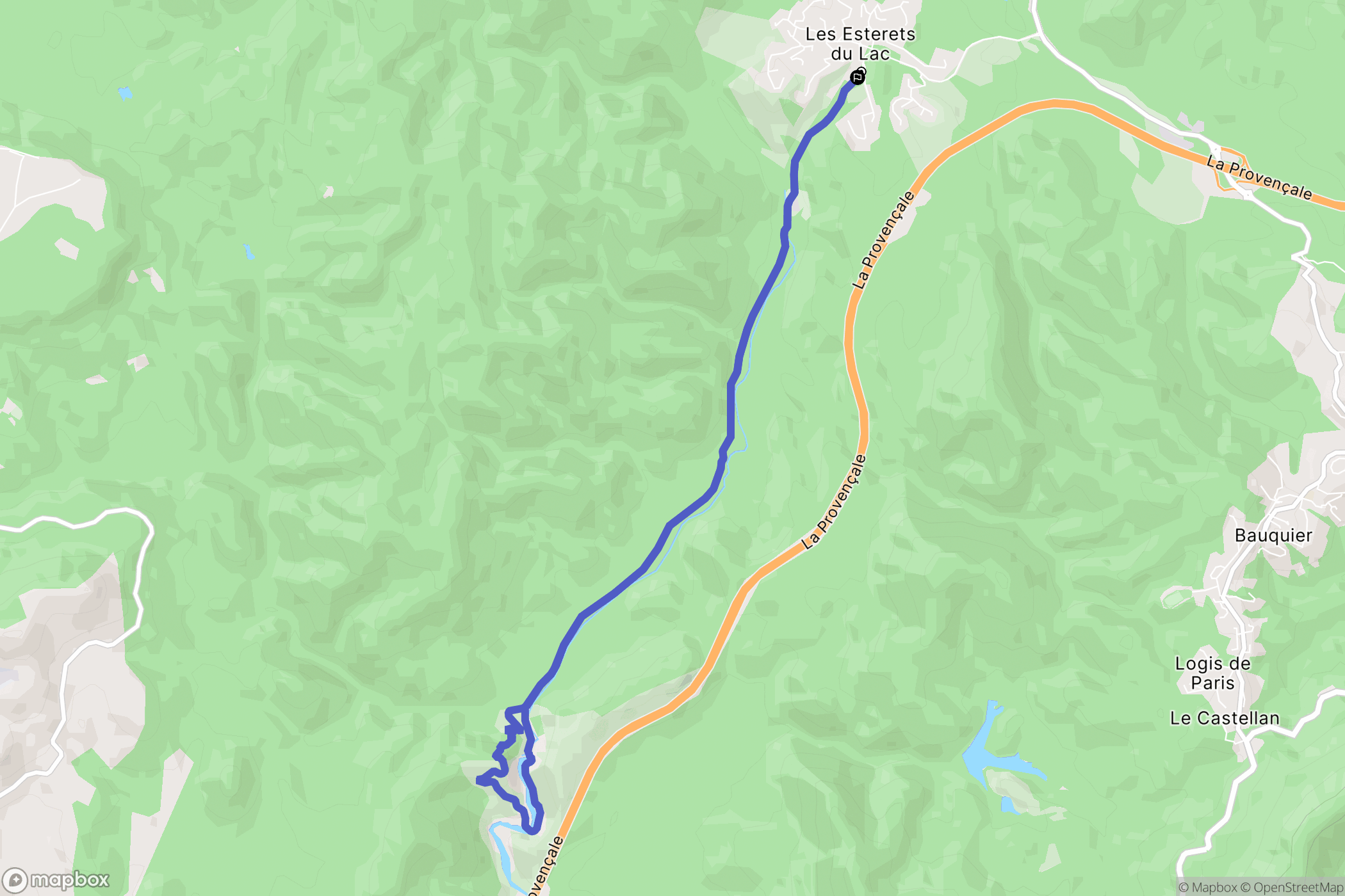 Montauroux : carte du parcours de randonnée - France