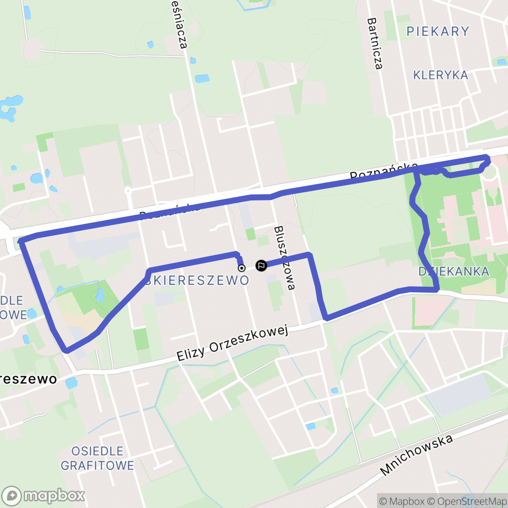 Gniezno: mapa trasy - Poland