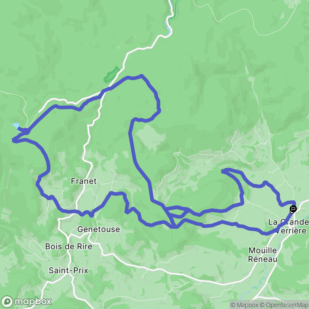 La Grande-Verrière : carte du parcours de randonnée - France