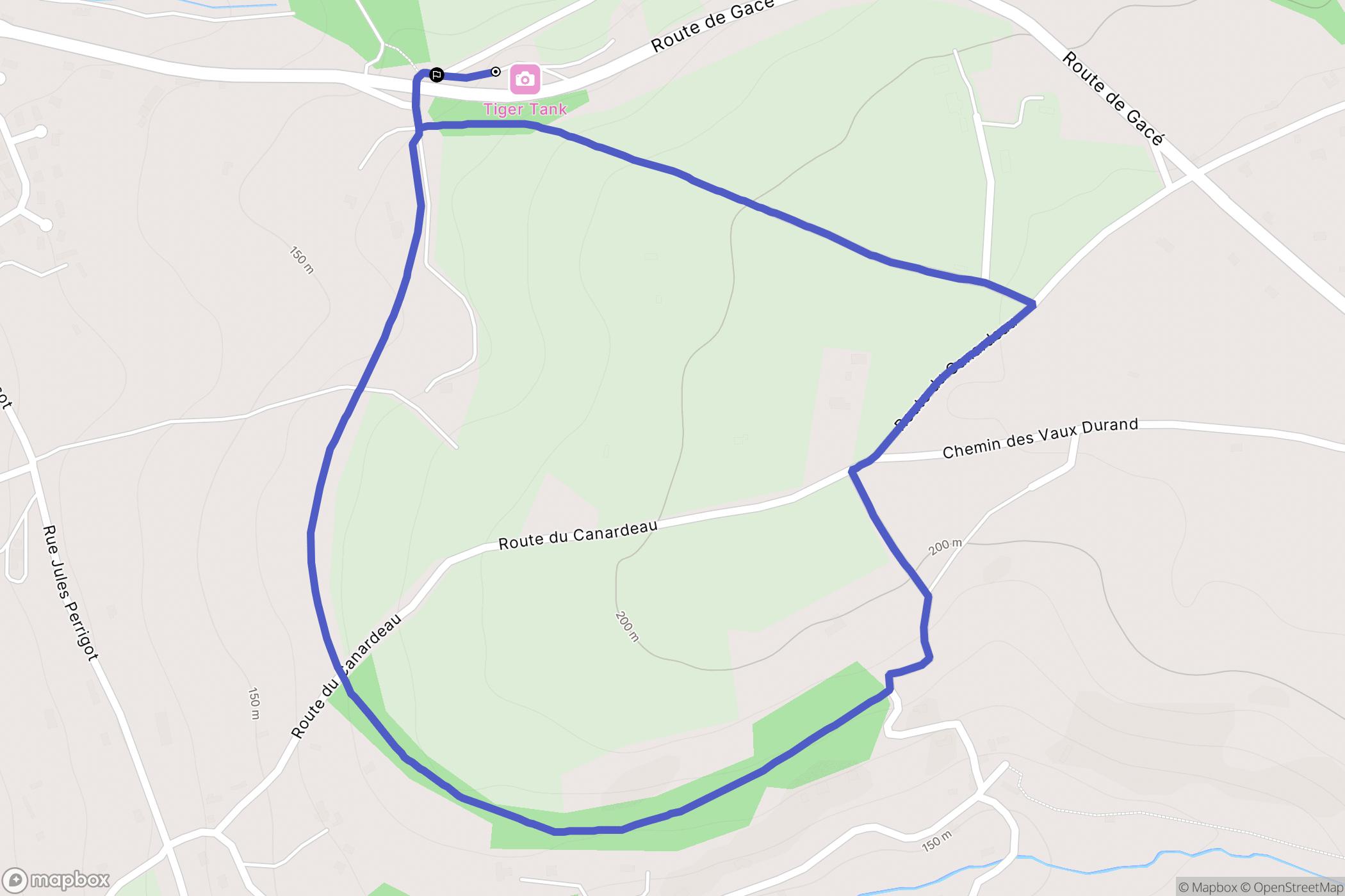 Vimoutiers : carte du parcours de randonnée - France