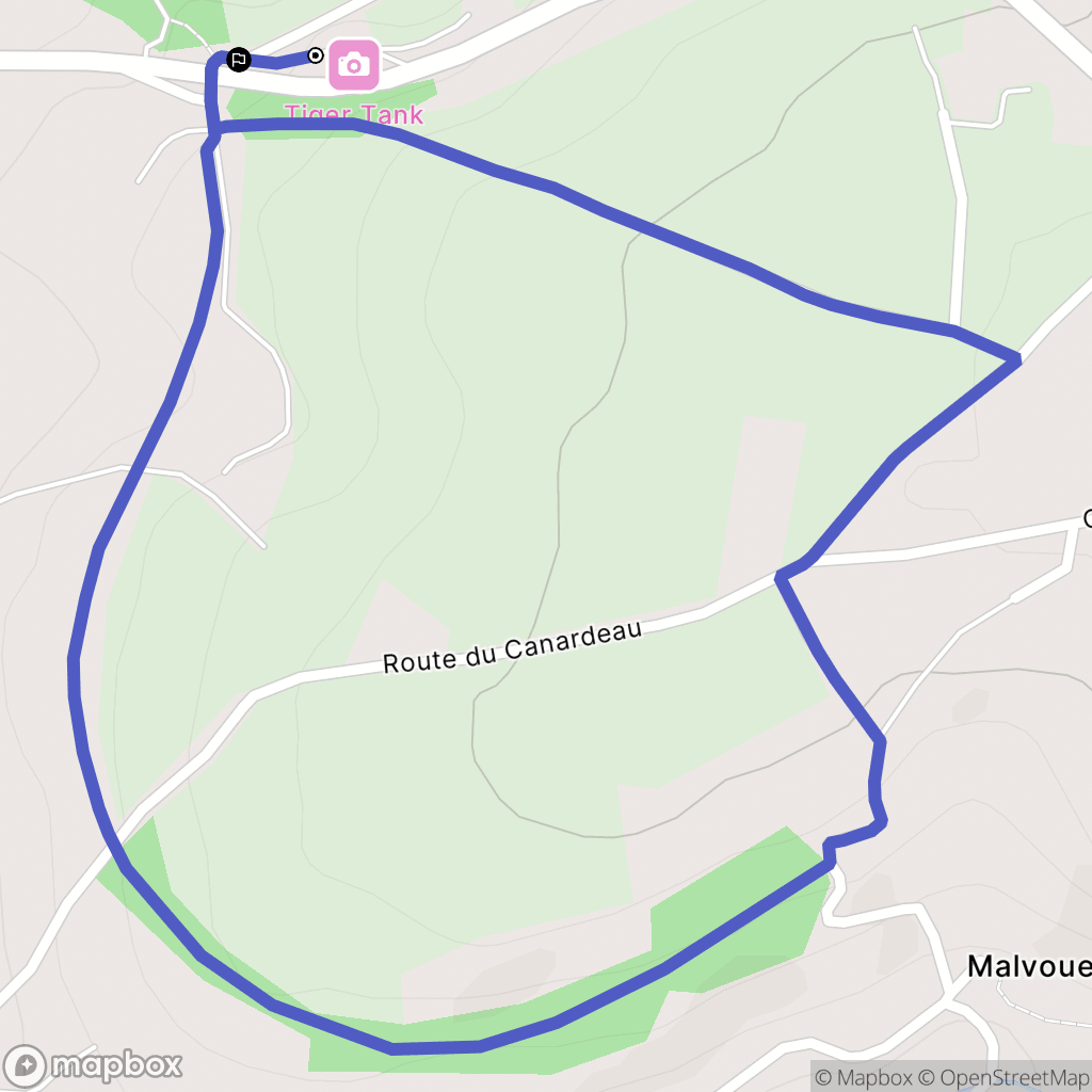 Vimoutiers : carte du parcours de randonnée - France