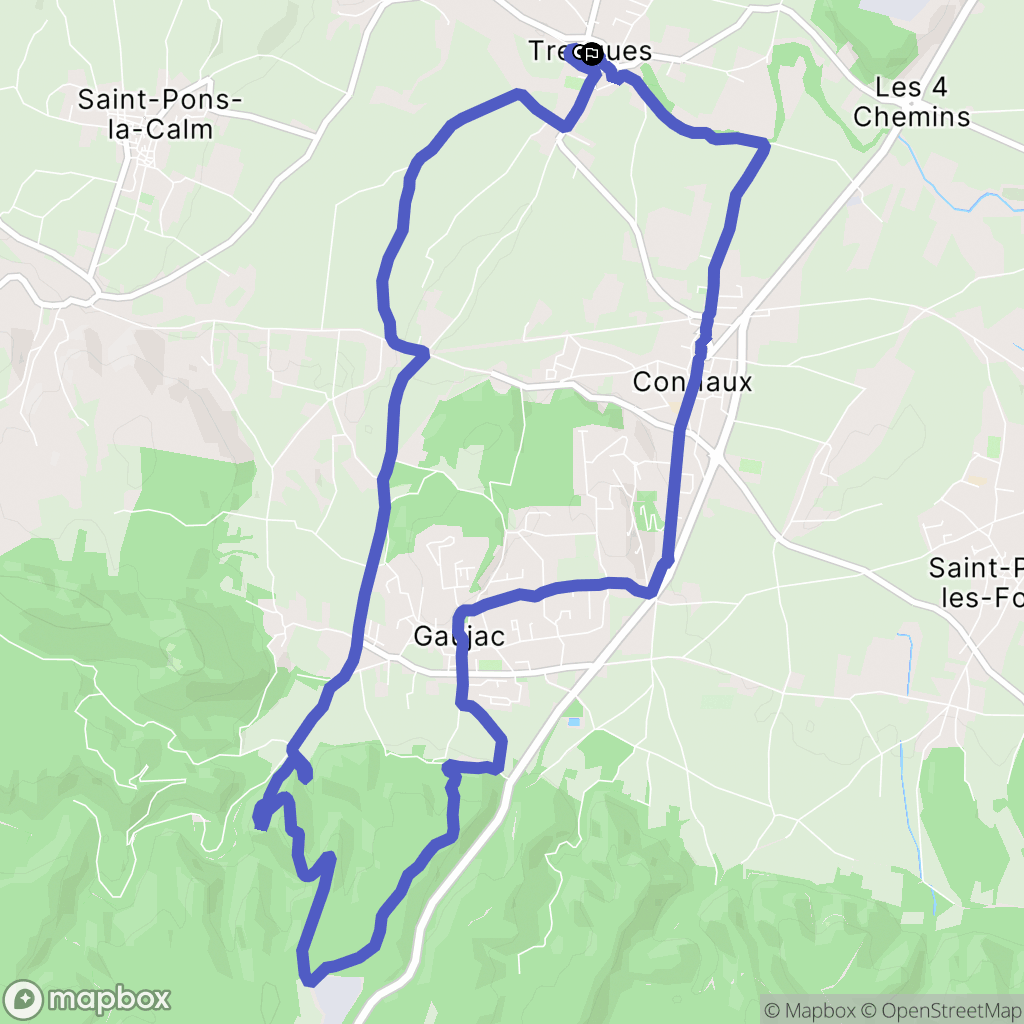 Tresques : carte du parcours de randonnée - France