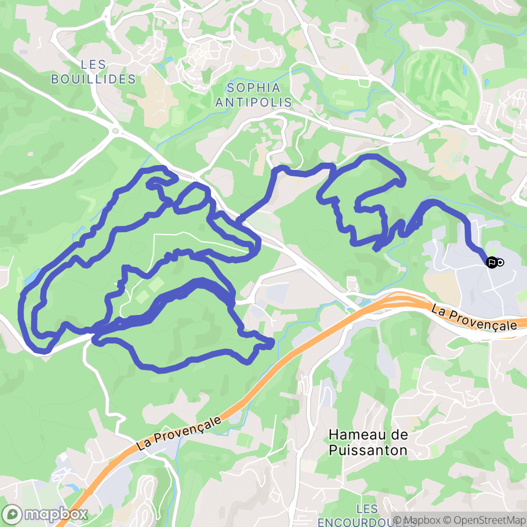 Antibes : carte du parcours de randonnée - France