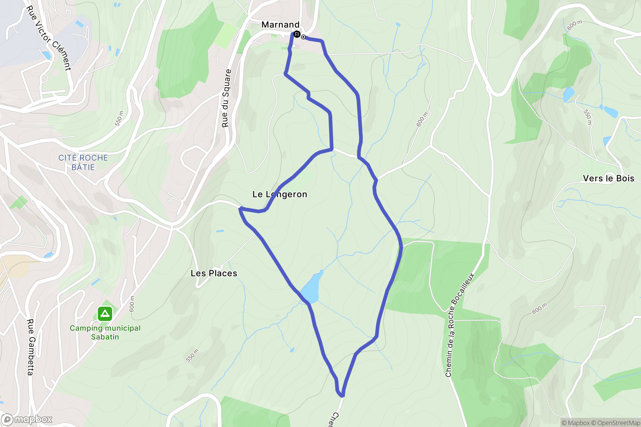 Thizy-les-Bourgs : carte du parcours de randonnée - France
