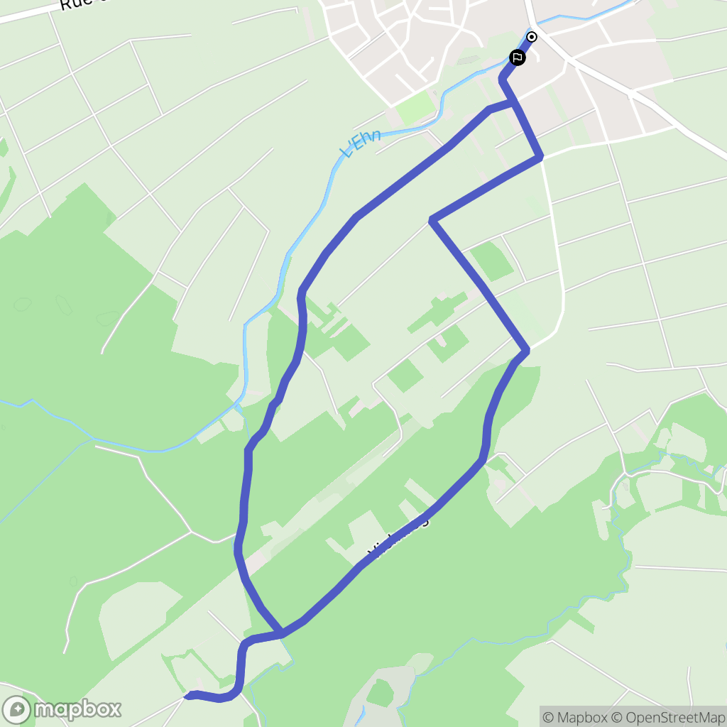 Geispolsheim : carte du parcours de randonnée - France