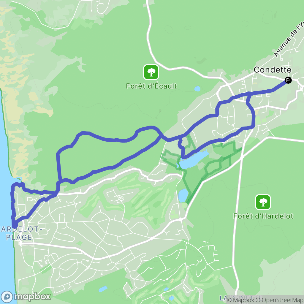Condette : carte du parcours de randonnée - France