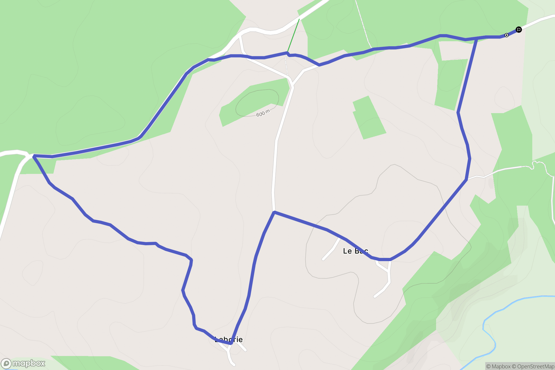 Saint-Paul-des-Landes : carte du parcours de randonnée - France