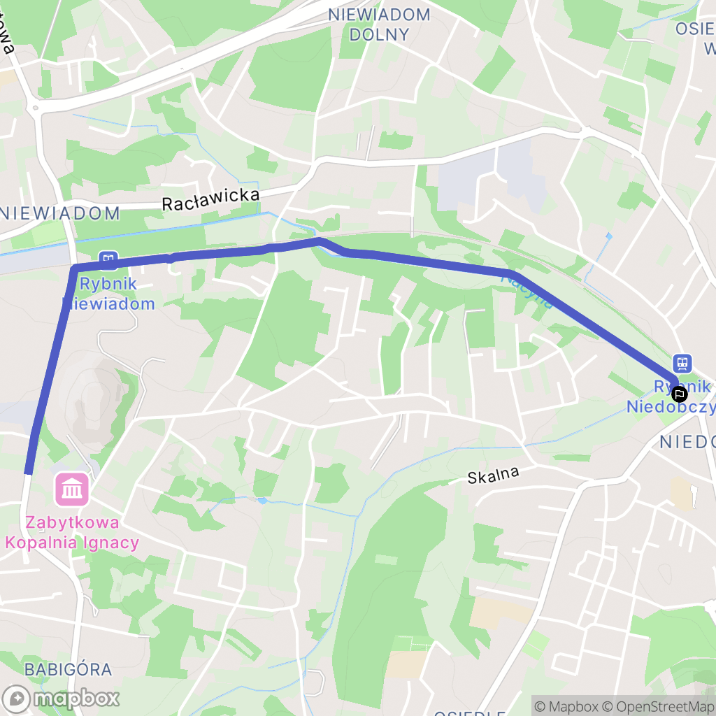 Rybnik: mapa trasy - Poland