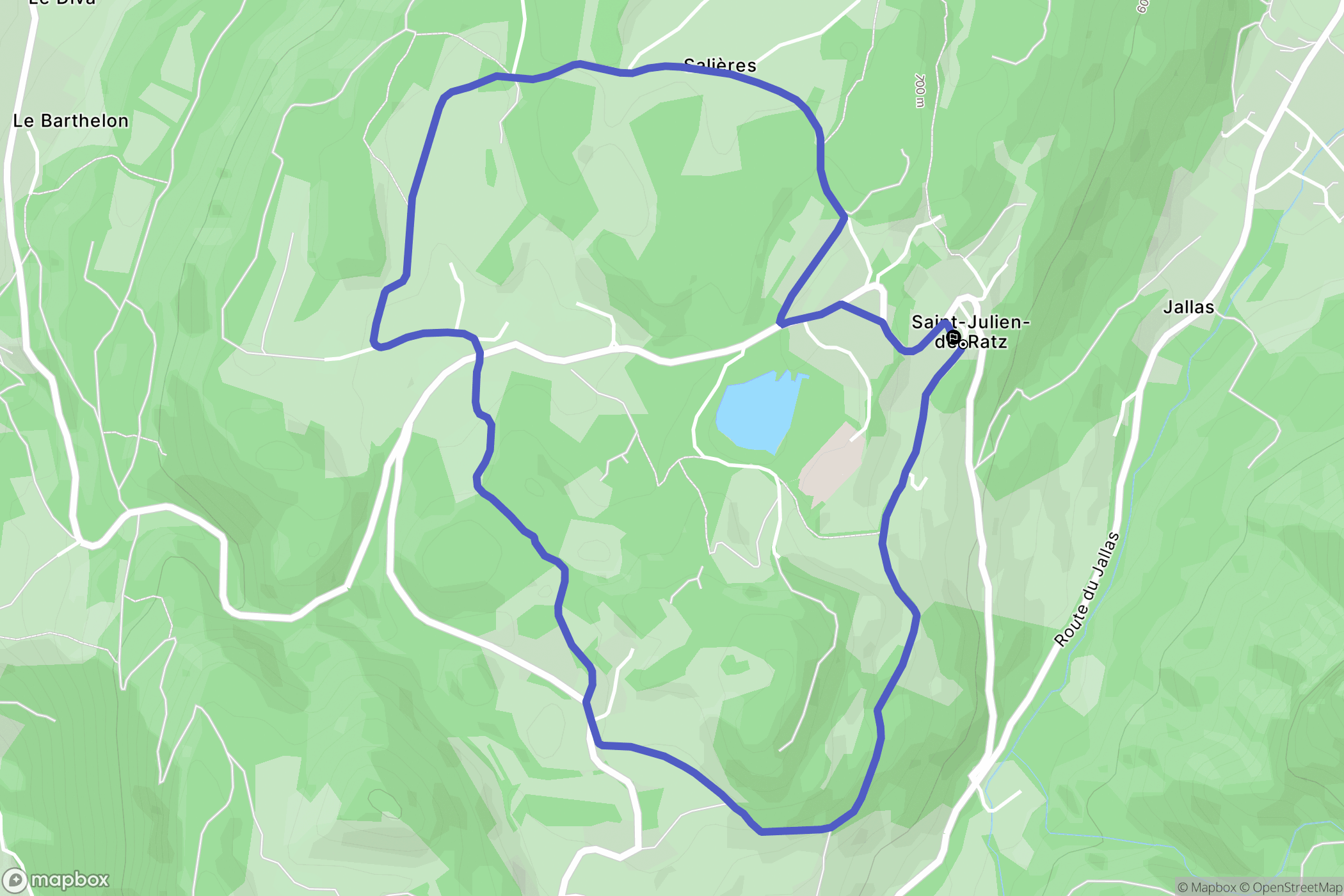 La Sure en Chartreuse : carte du parcours de randonnée - France