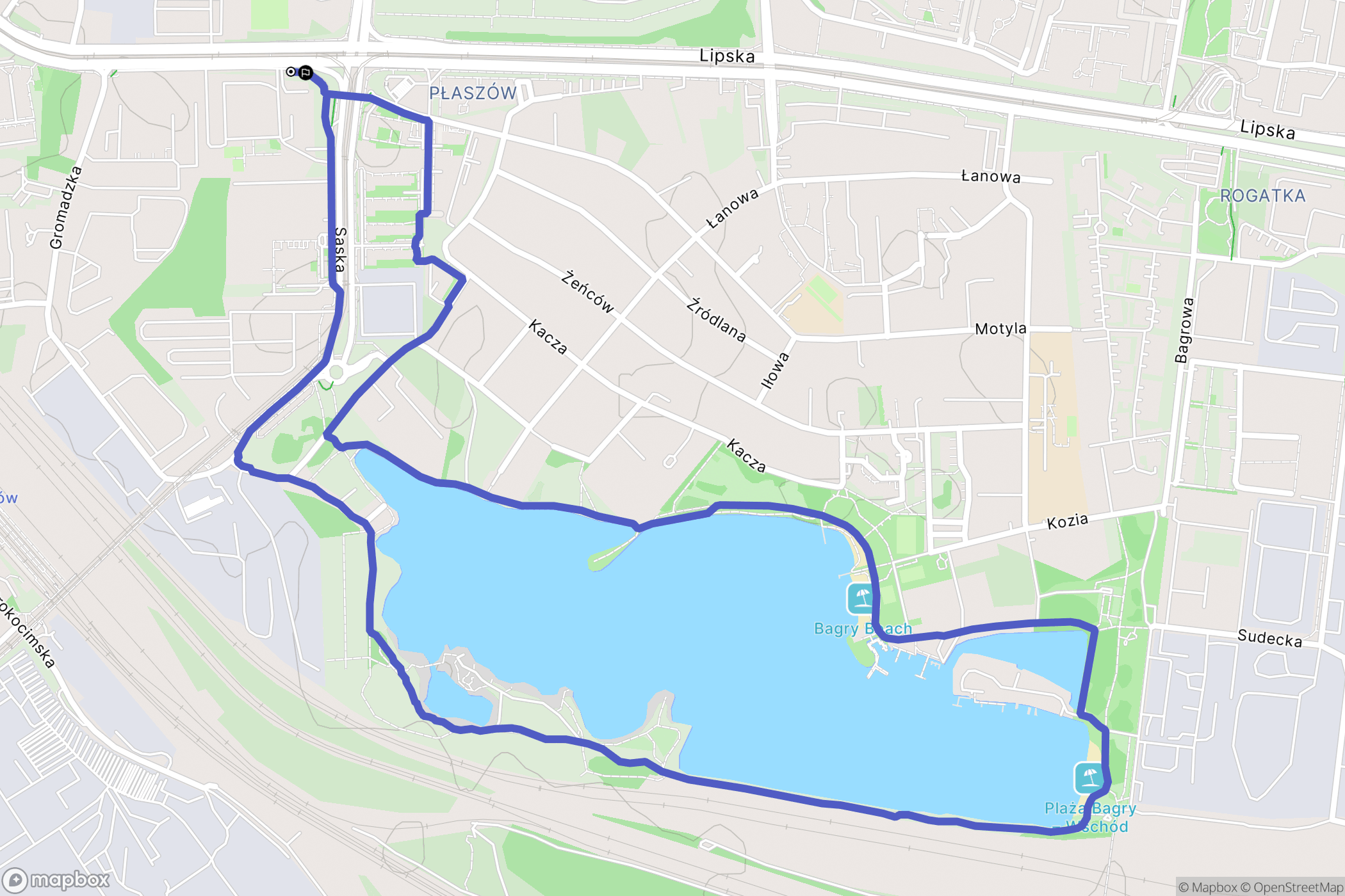 Kraków: mapa trasy - Poland