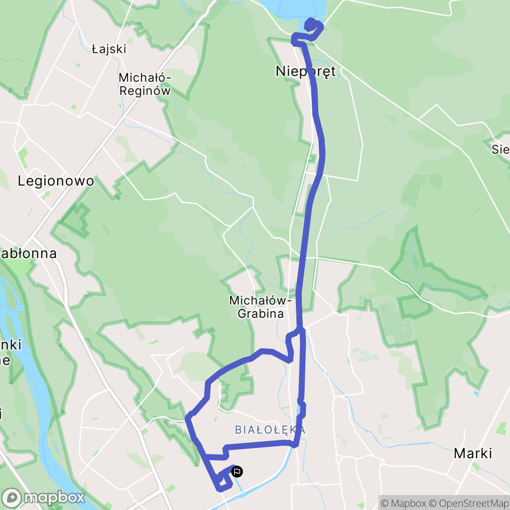 F206: mapa trasy - Poland