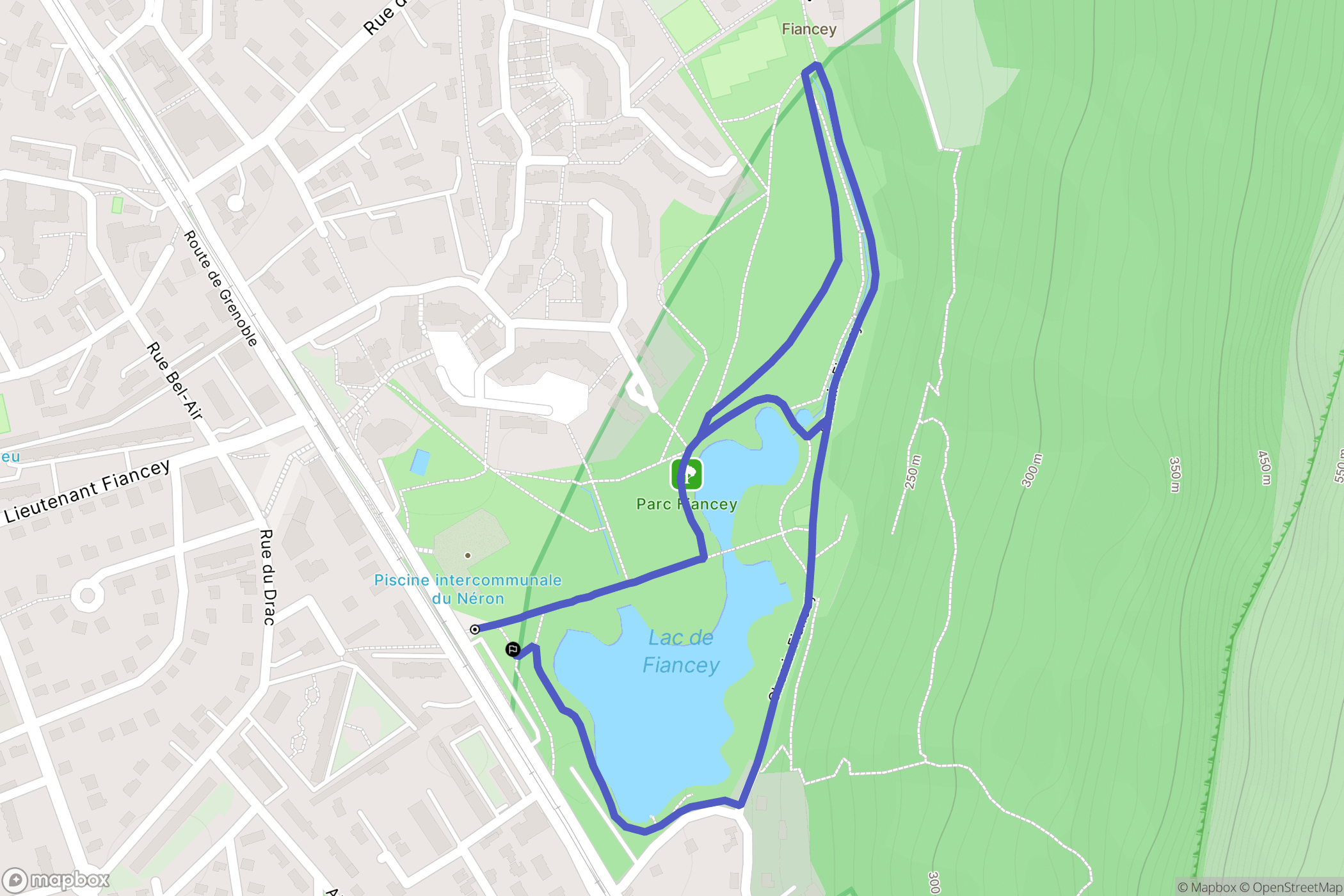 Saint-Egrève : carte du parcours de randonnée - France