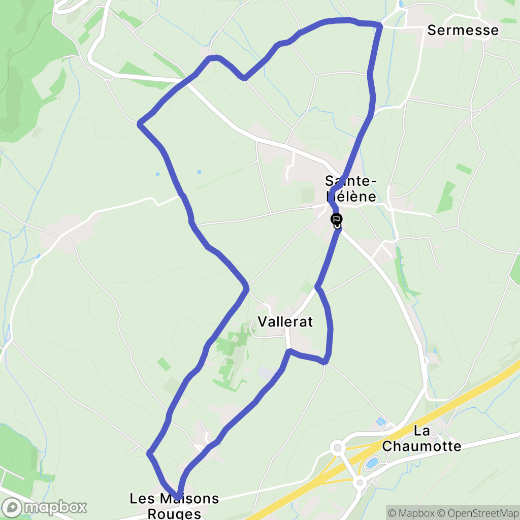 Sainte-Hélène : carte du parcours de randonnée - France