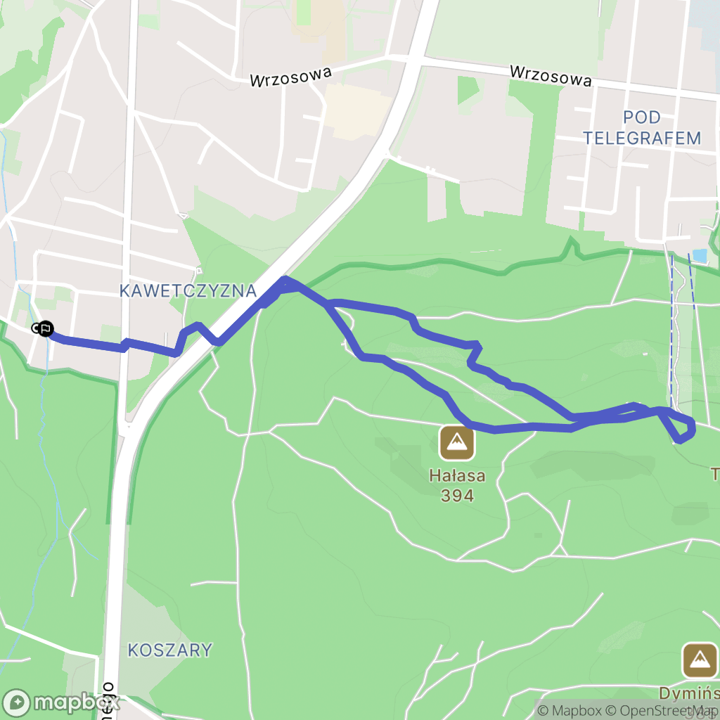 Kielce: mapa trasy - Poland