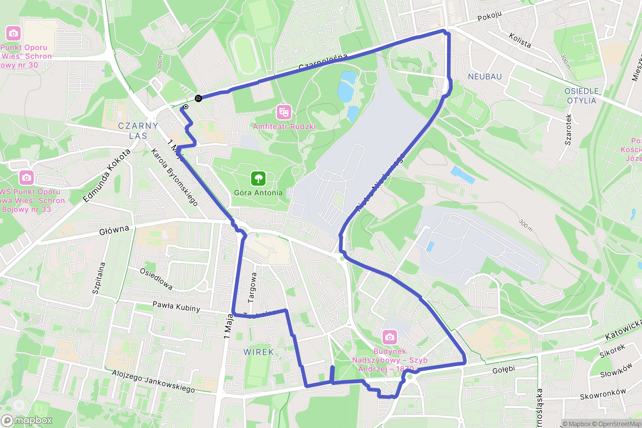 Ruda Śląska: mapa trasy - Poland