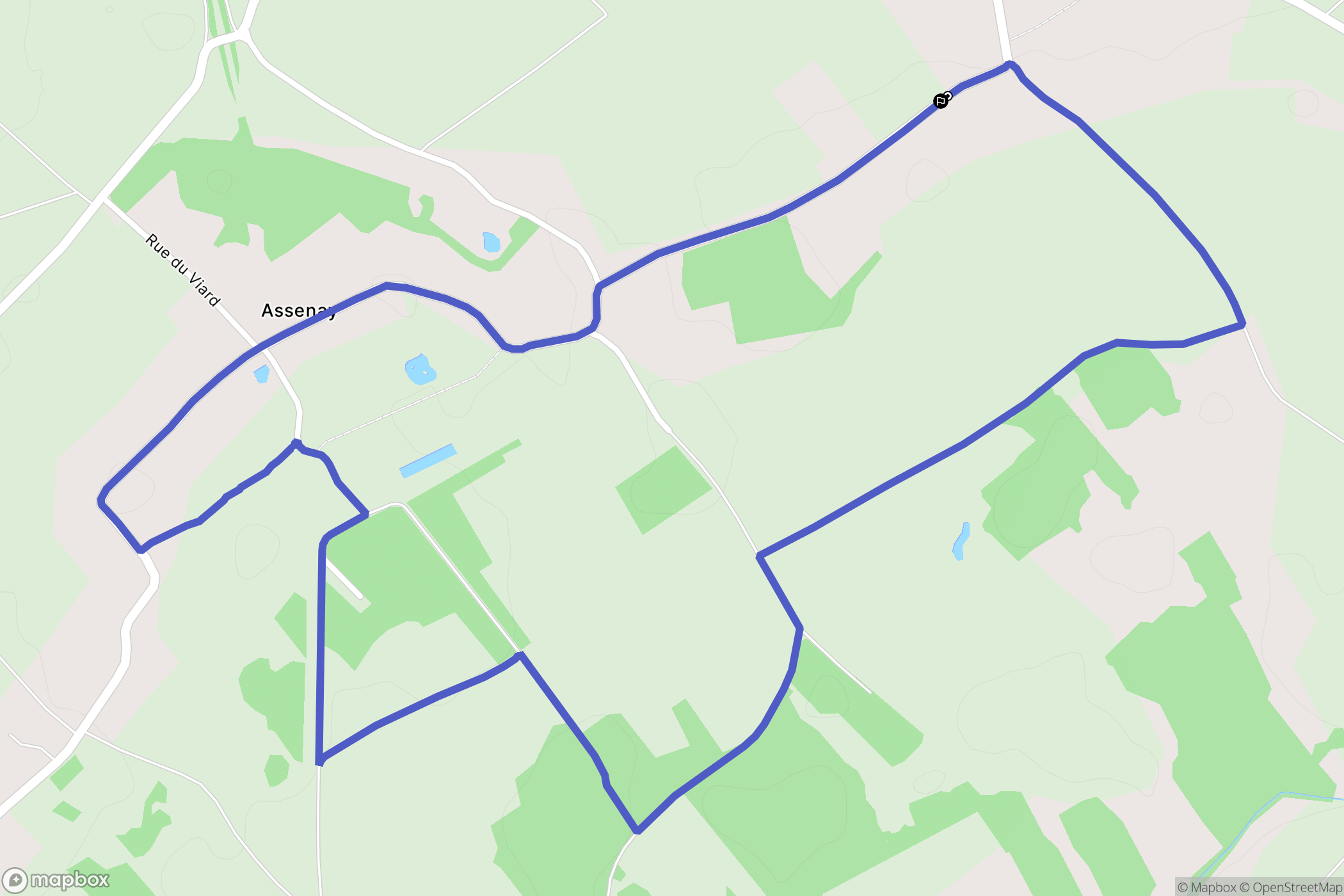 Villy-le-Maréchal : carte du parcours de randonnée - France