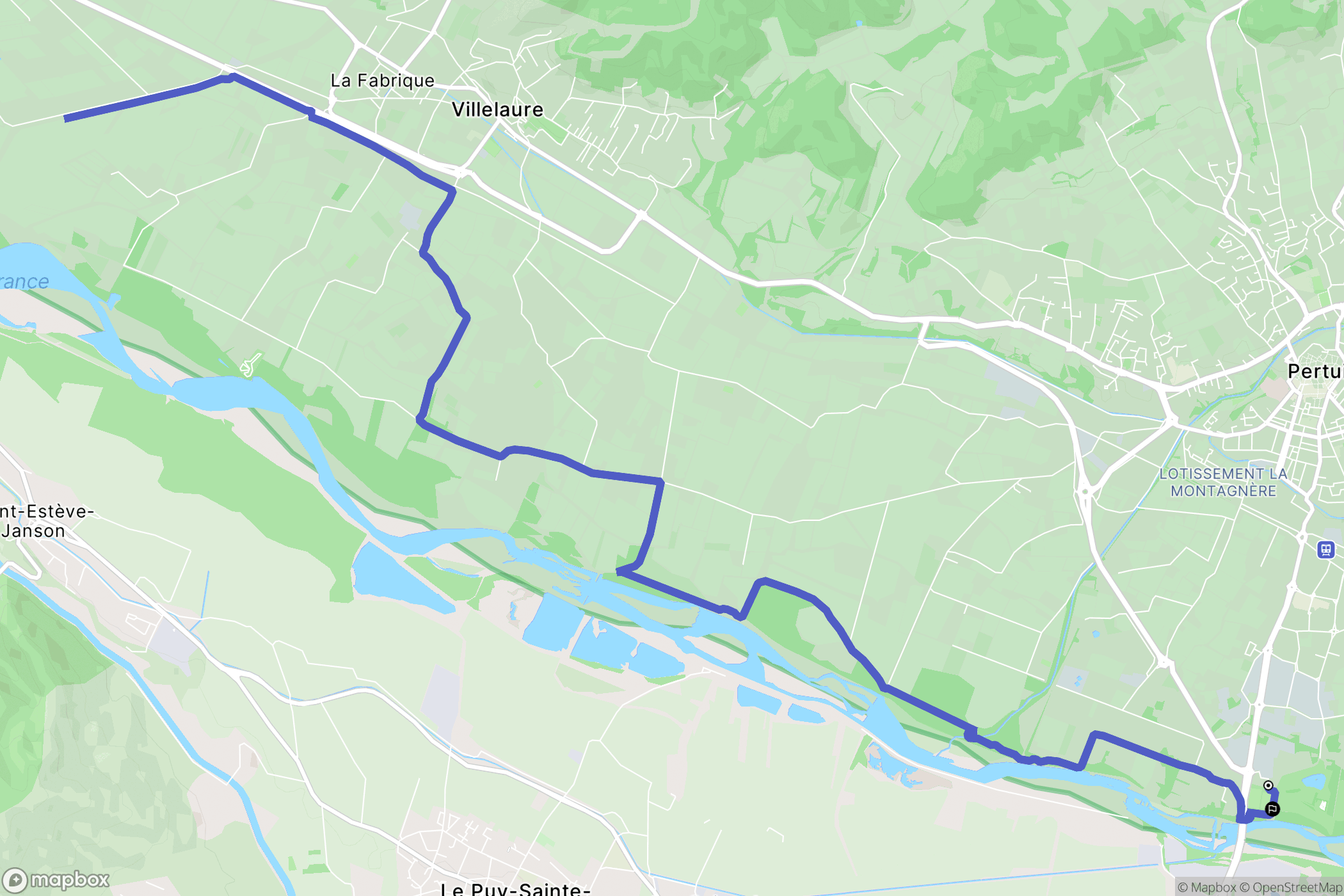 Pertuis : carte du parcours de randonnée - France