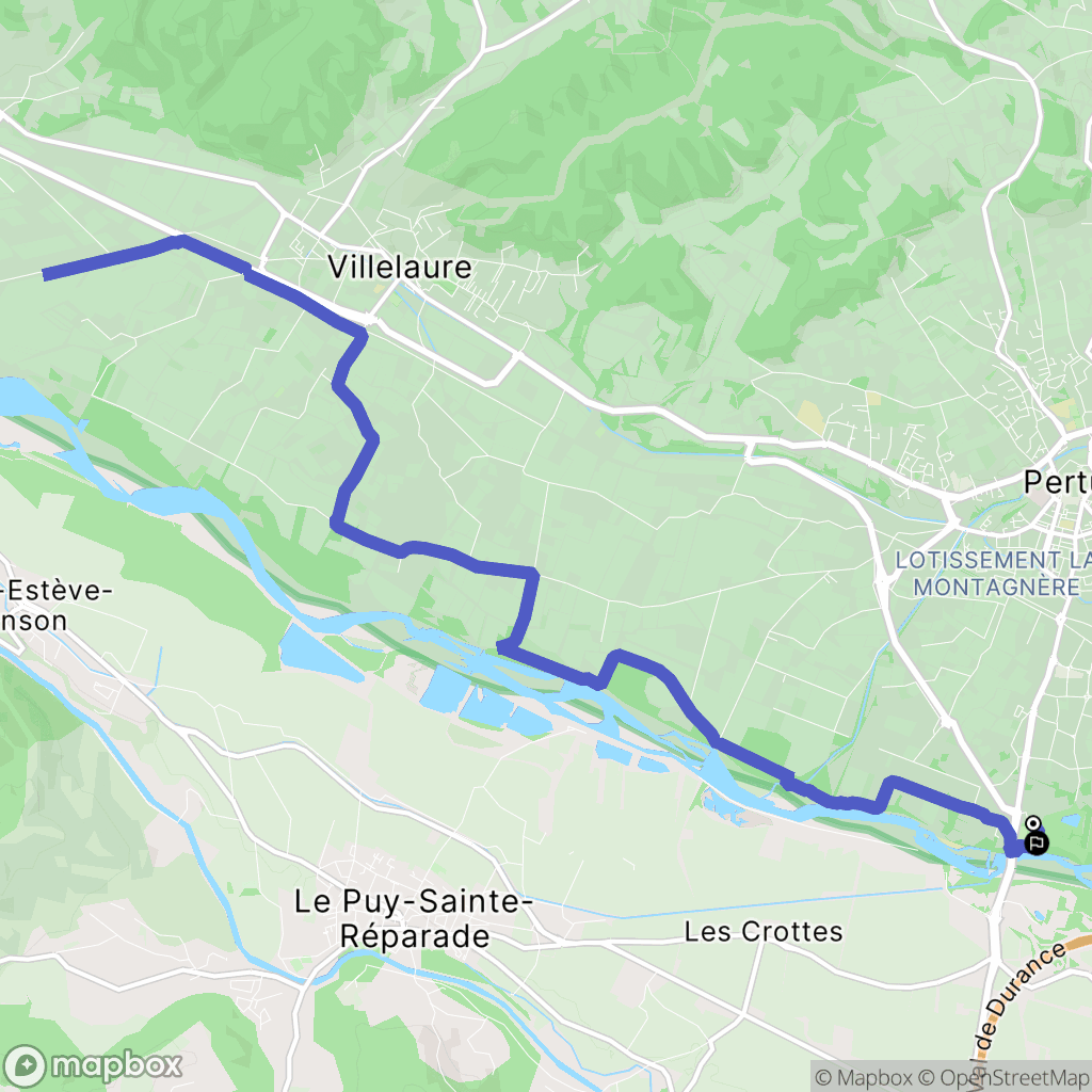 Pertuis : carte du parcours de randonnée - France