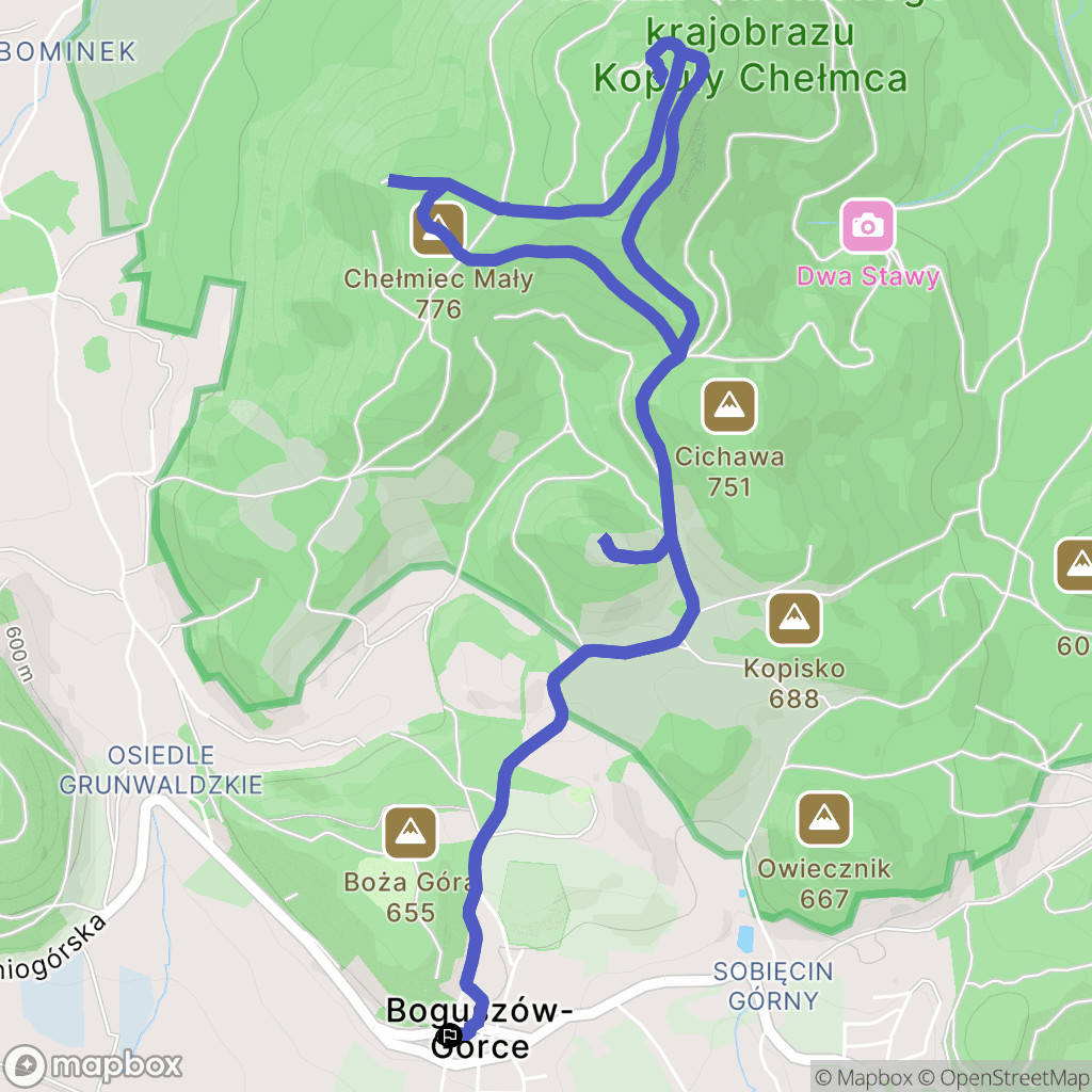 Boguszów-Gorce: mapa trasy - Poland