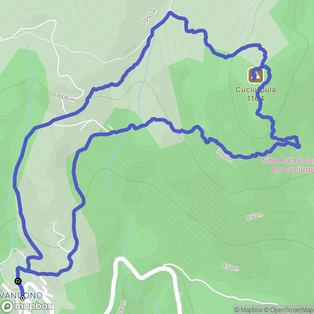 Serra-di-Scopamène : carte du parcours de randonnée - France