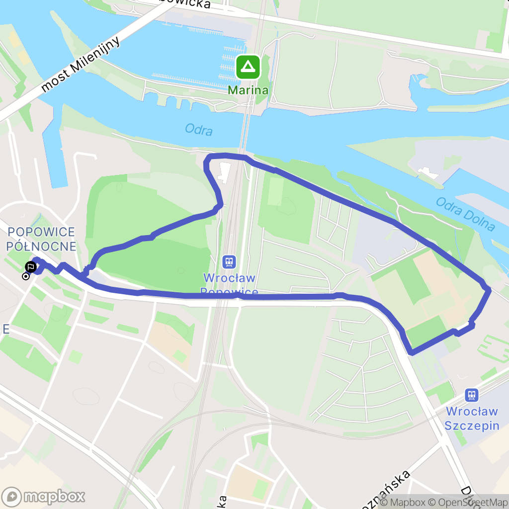 Wrocław: mapa trasy - Poland