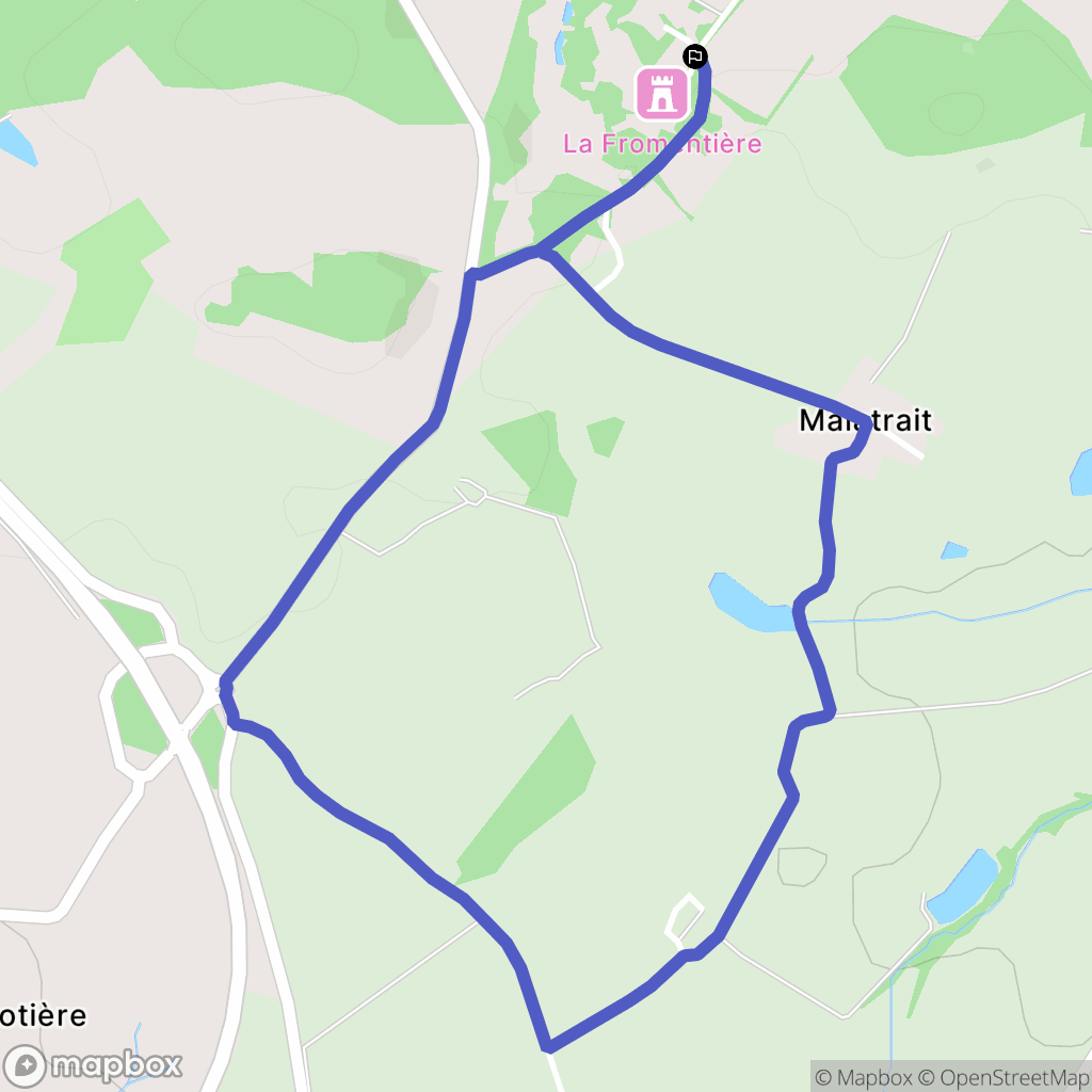 Sèvremont : carte du parcours de randonnée - France