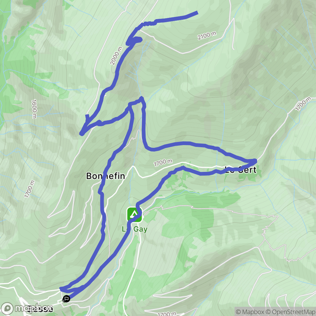Besse : carte du parcours de randonnée - France