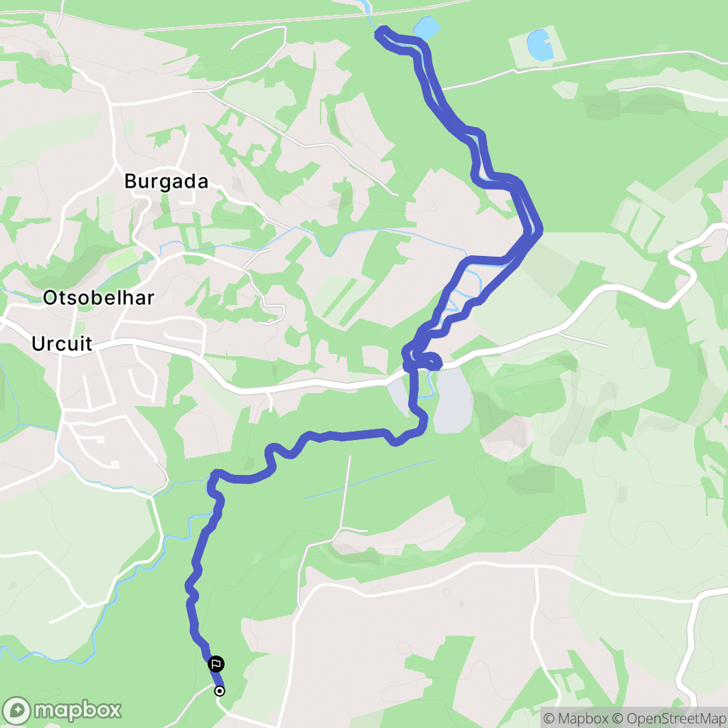 Briscous : carte du parcours de randonnée - France