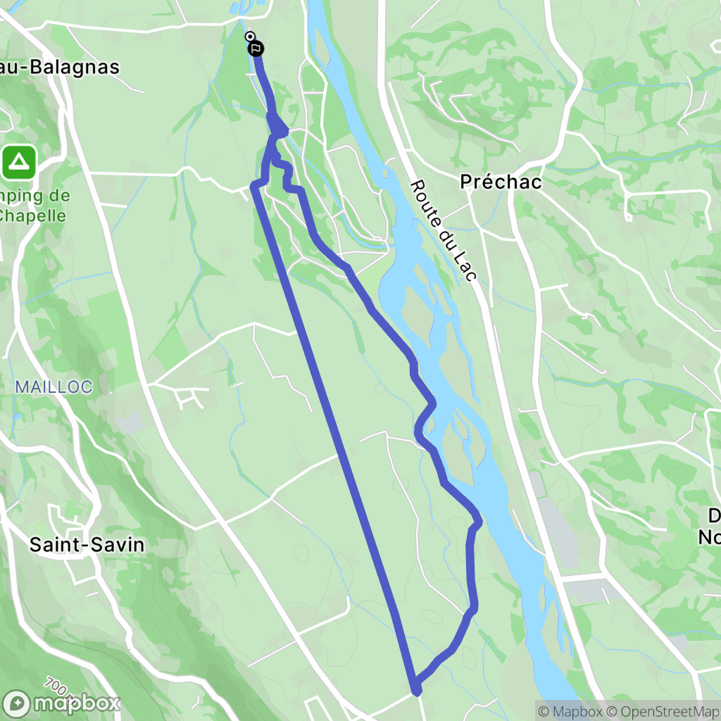 Lau-Balagnas : carte du parcours de randonnée - France