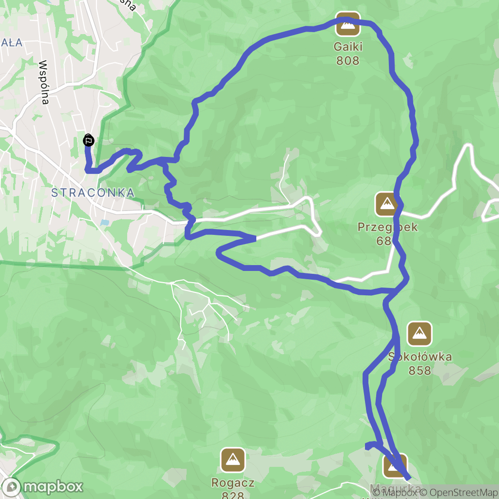 Bielsko-Biała: mapa trasy - Poland
