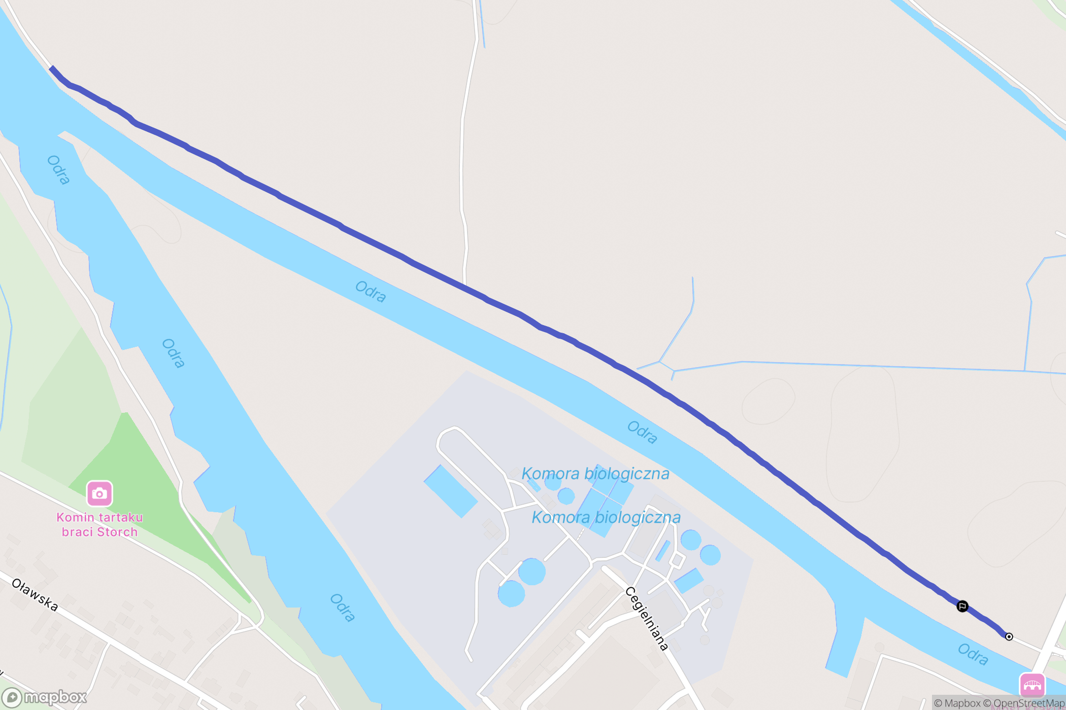 Brzeg: mapa trasy - Poland