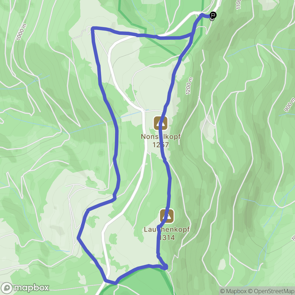 Sondernach : carte du parcours de randonnée - France