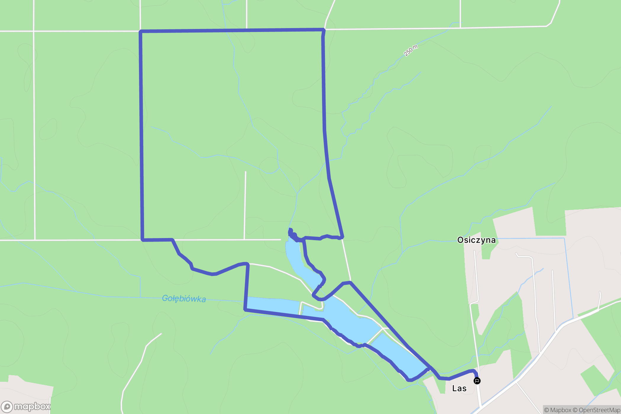 Wysoka Głogowska: mapa trasy - Poland