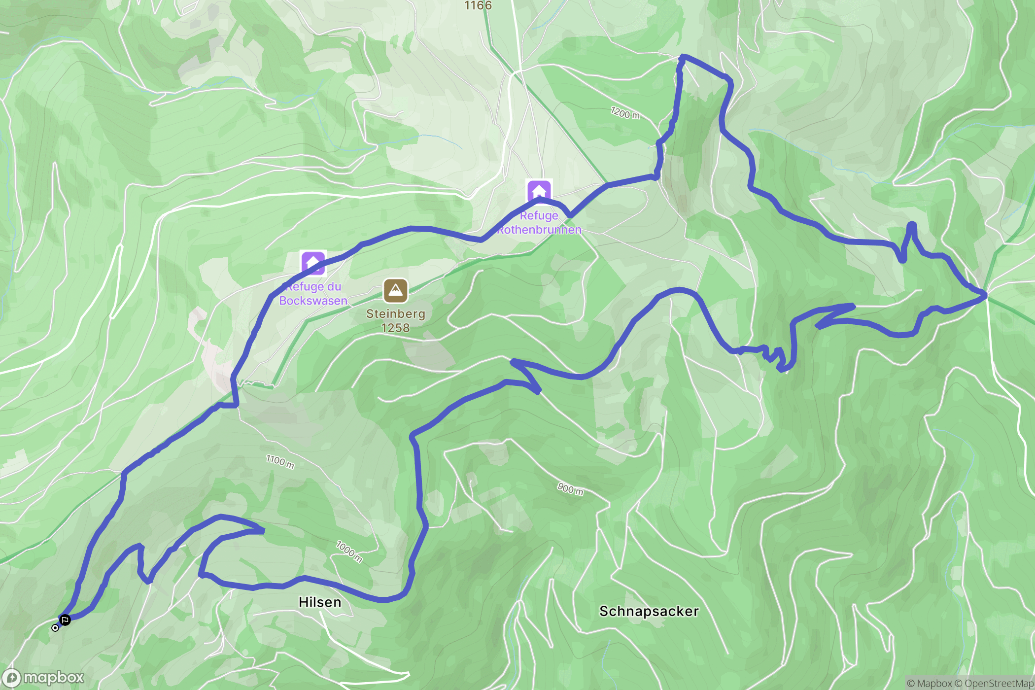 Linthal : carte du parcours de randonnée - France