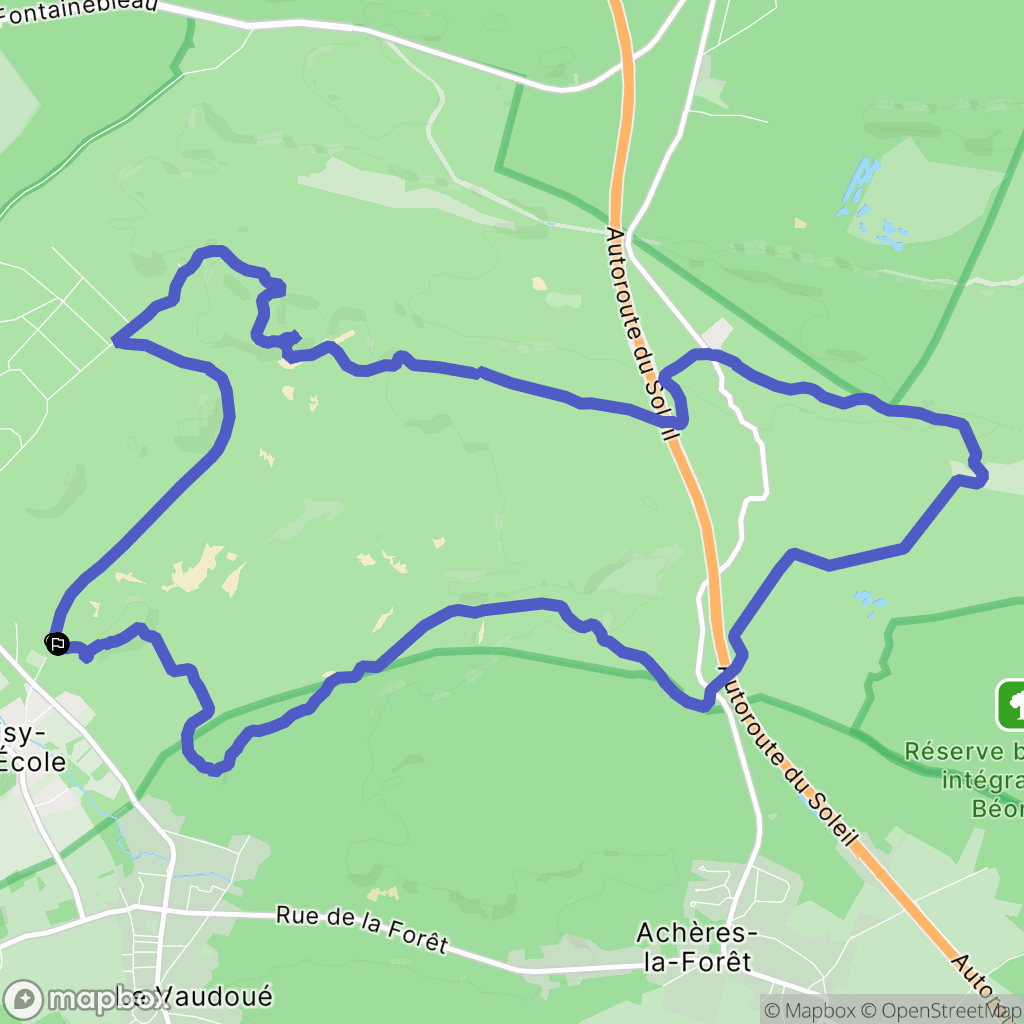 Noisy-sur-École : carte du parcours de randonnée - France