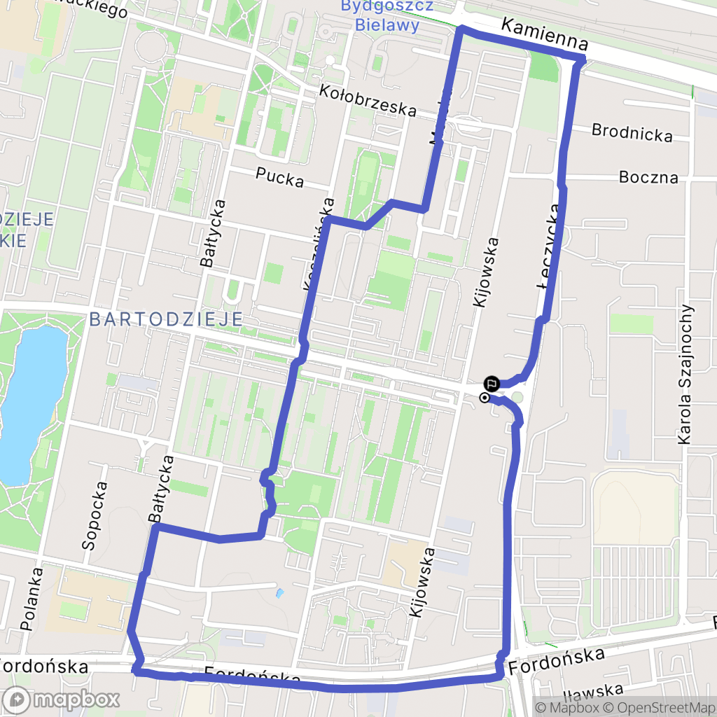 Bydgoszcz: mapa trasy - Poland