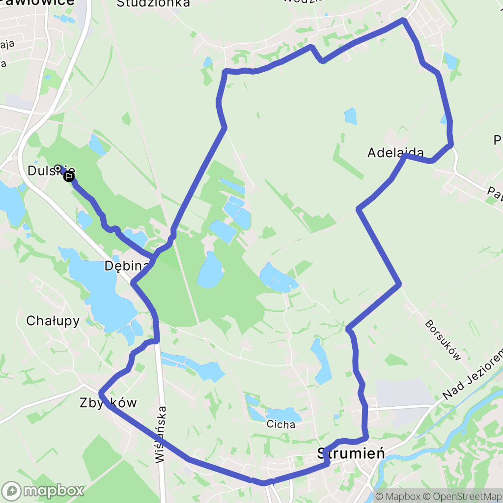 Pawłowice: mapa trasy - Poland