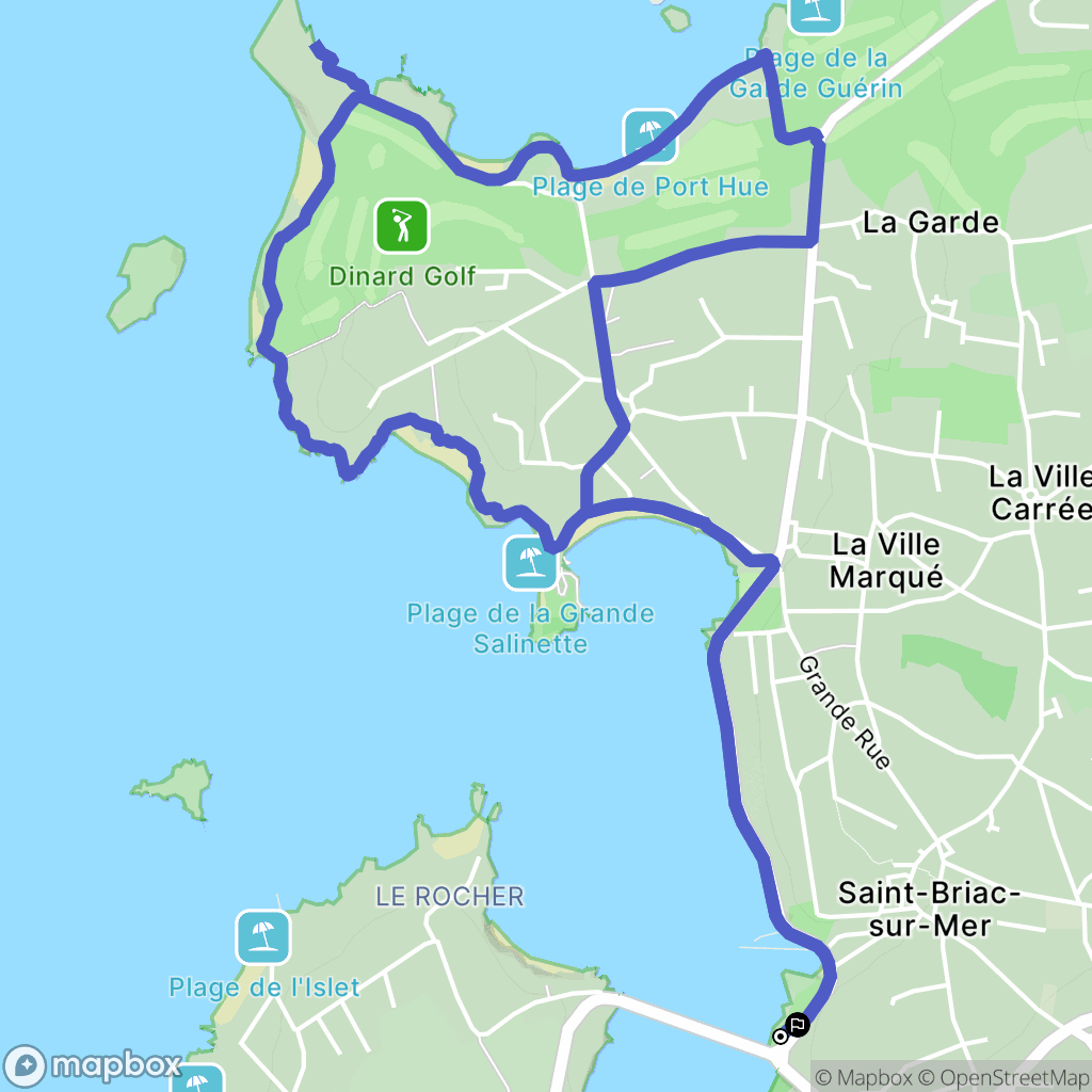 Saint-Briac-sur-Mer : carte du parcours de randonnée - France